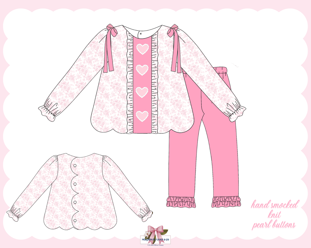 PO30: Girl's Pearl Hearts Leggings Set (ETA: January)