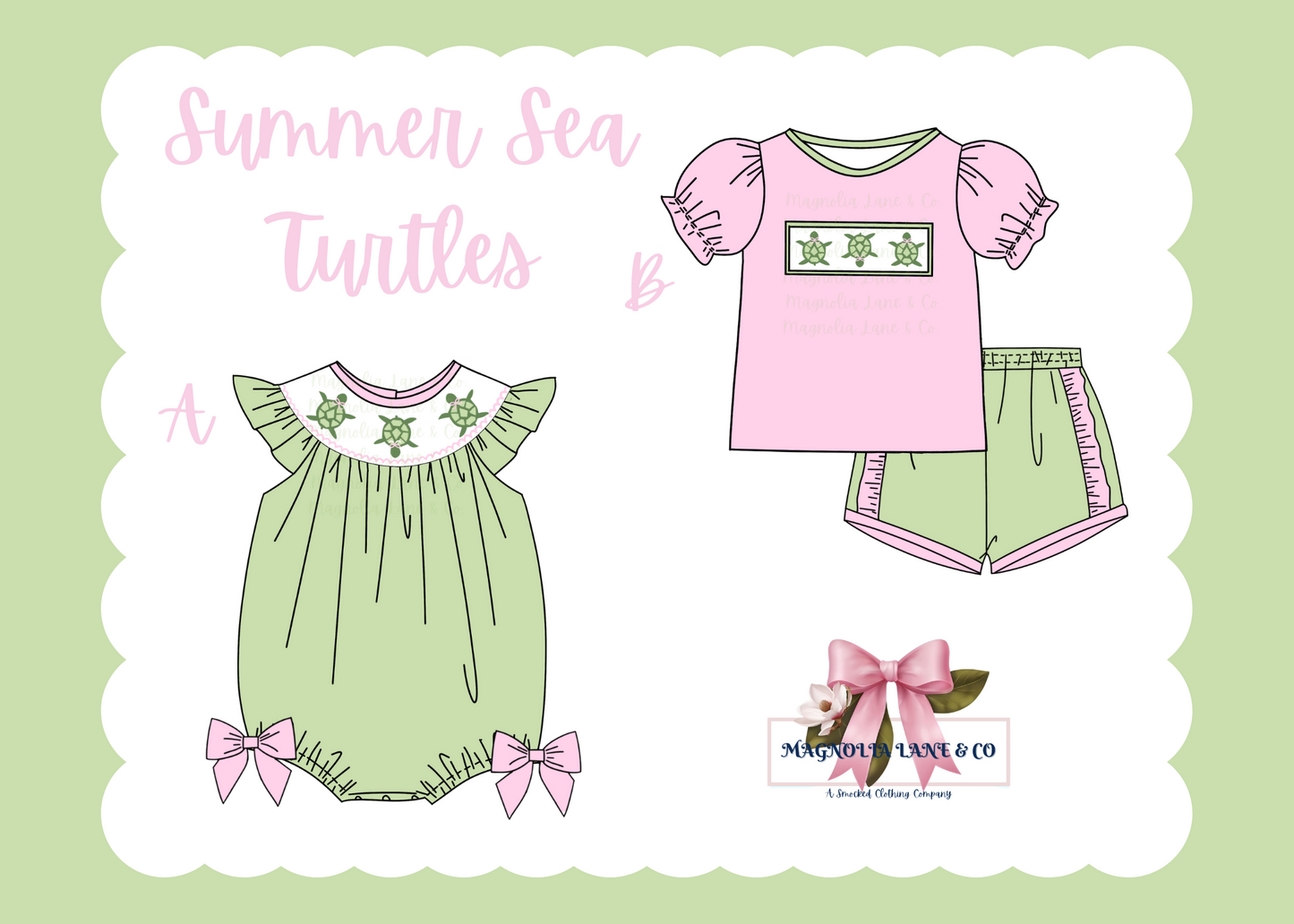 PO7: Girl's Summer Sea Turtle Collection