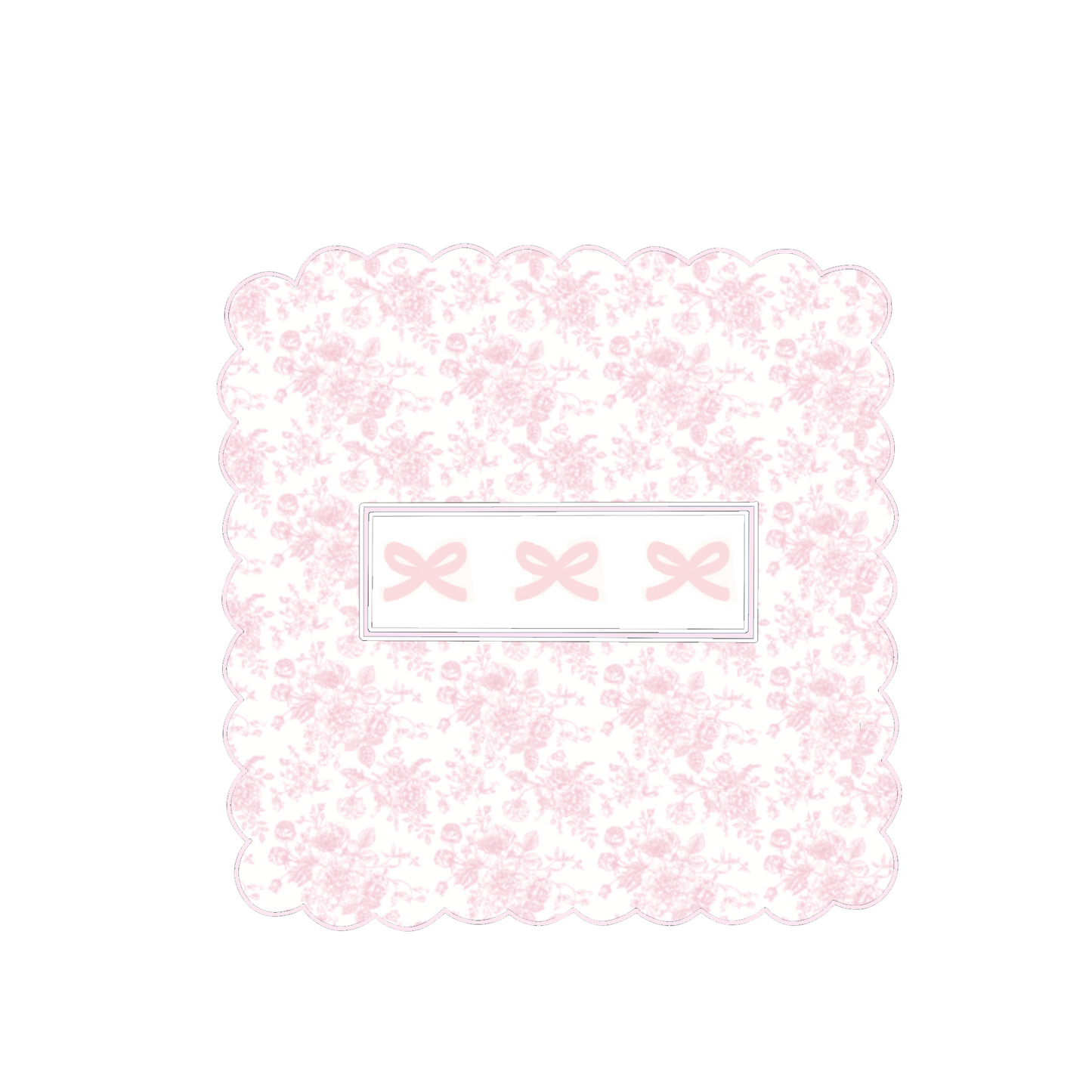 PO21: Pink Toile Euro Sham w/ Bows