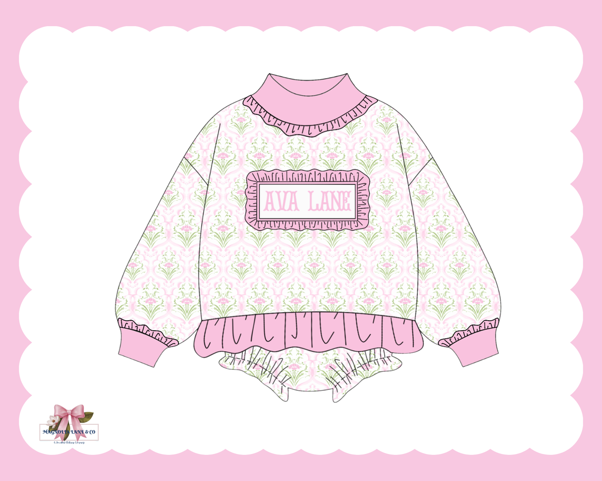 PO30: Girl's Pink & Green Skirted Bubble (ETA: January)