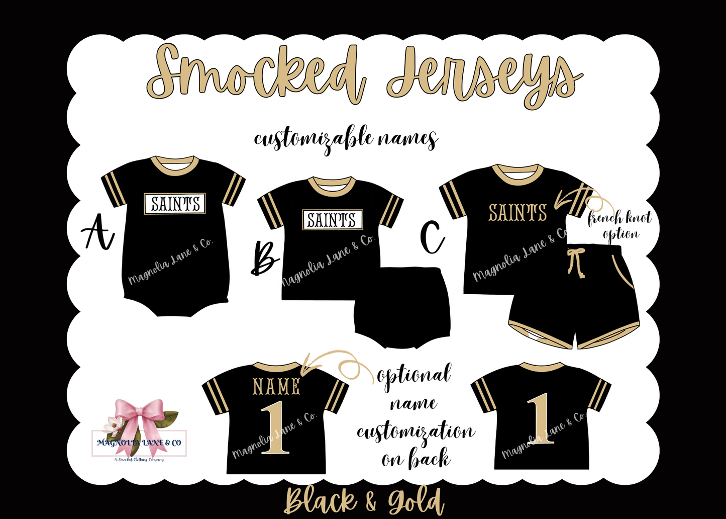 PO8: Black/Gold Jerseys