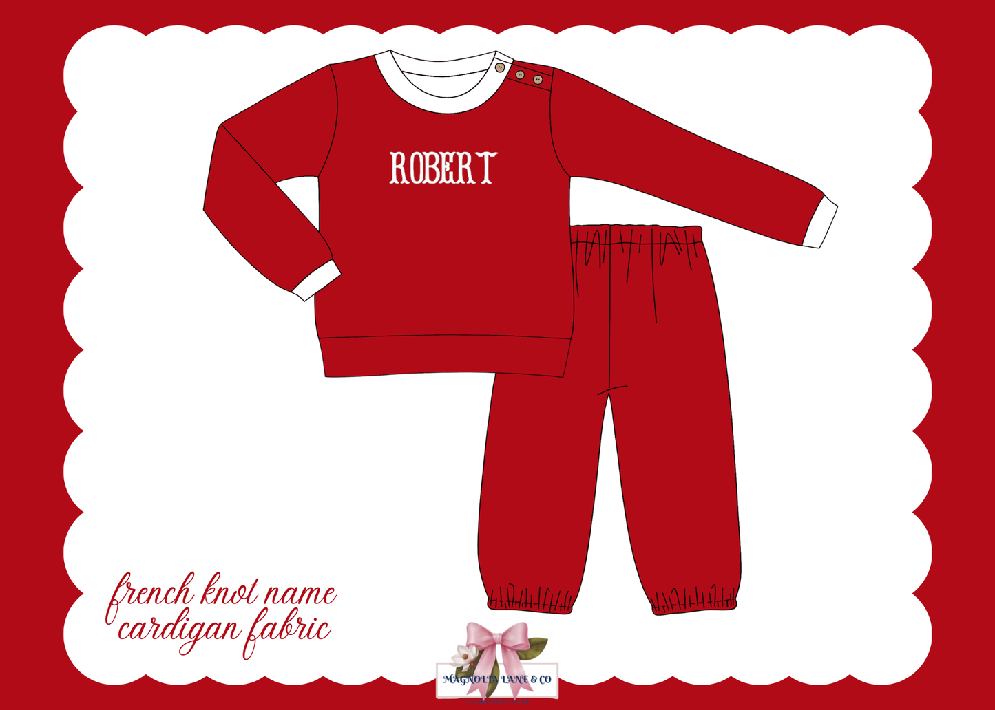 PO27: Boy's Christmas Cardigans Pants Set (ETA: November)