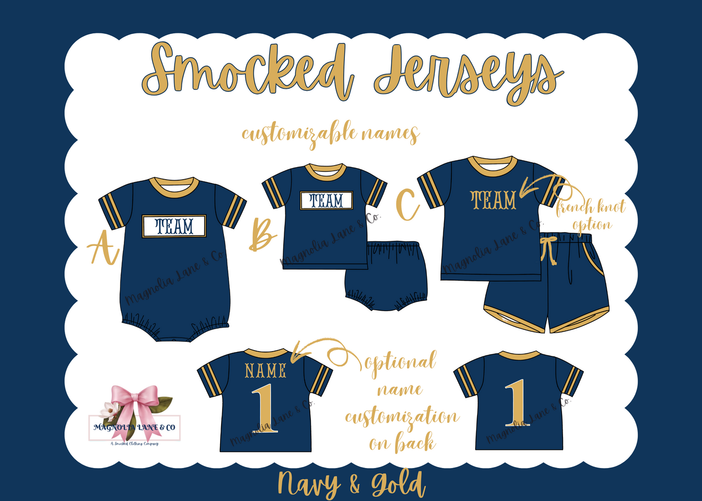 PO8: Navy/Gold Jerseys