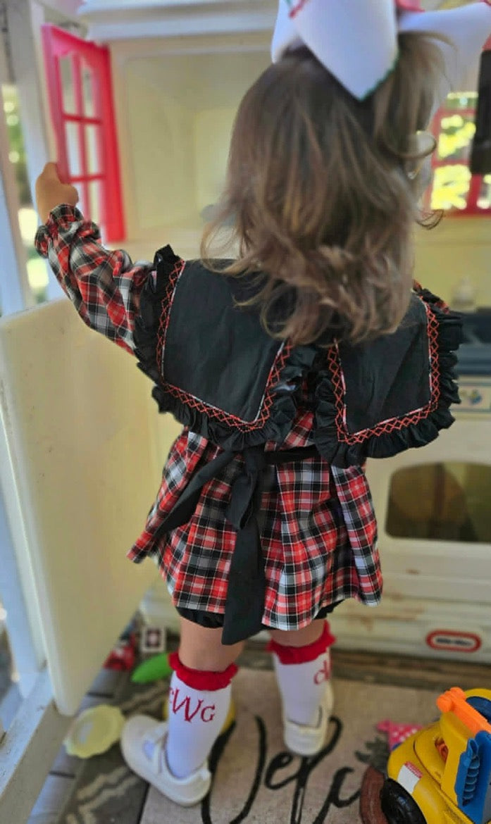 Christmas Plaid: Girl's Bloomer Set