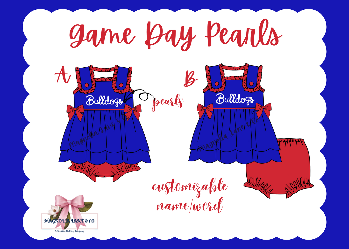 PO8: Red/Blue Game Day Pearls