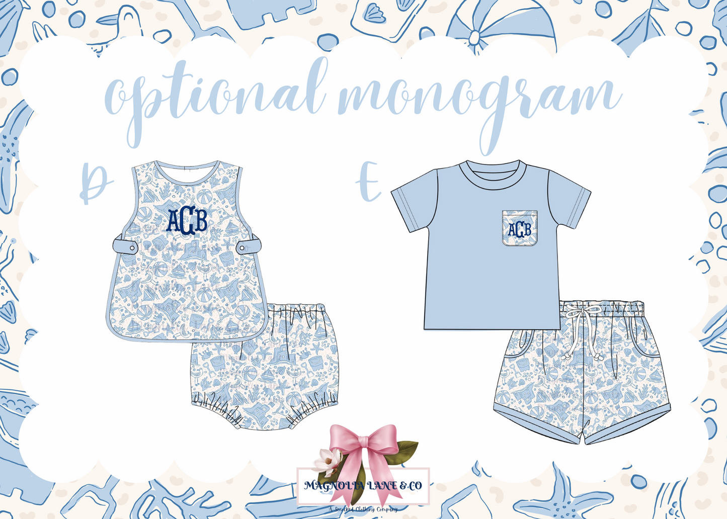 PO6: Boy's Blue Beach Toile