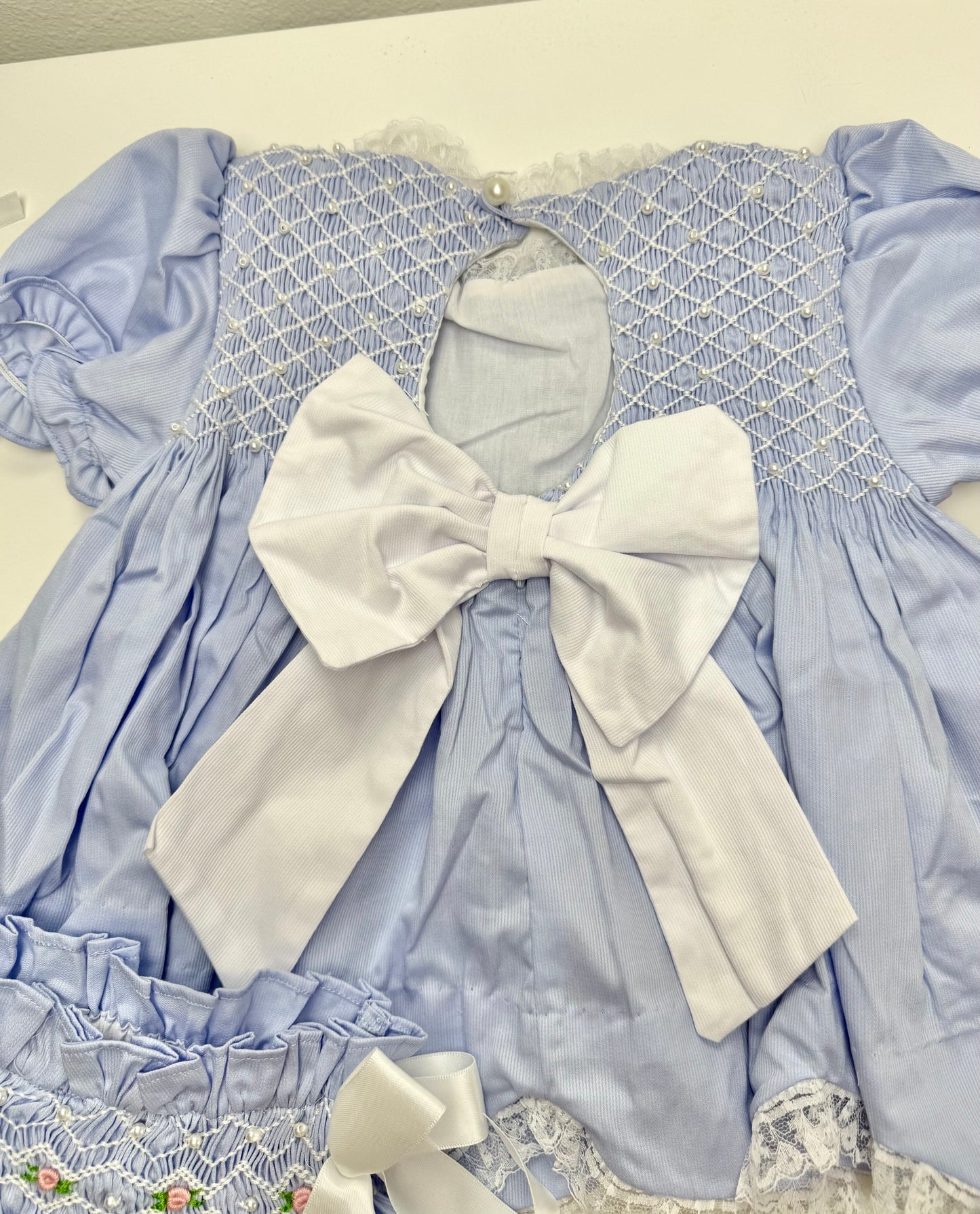 Heirloom Flash PO: Girl's Blue Heirloom Bloomer Set
