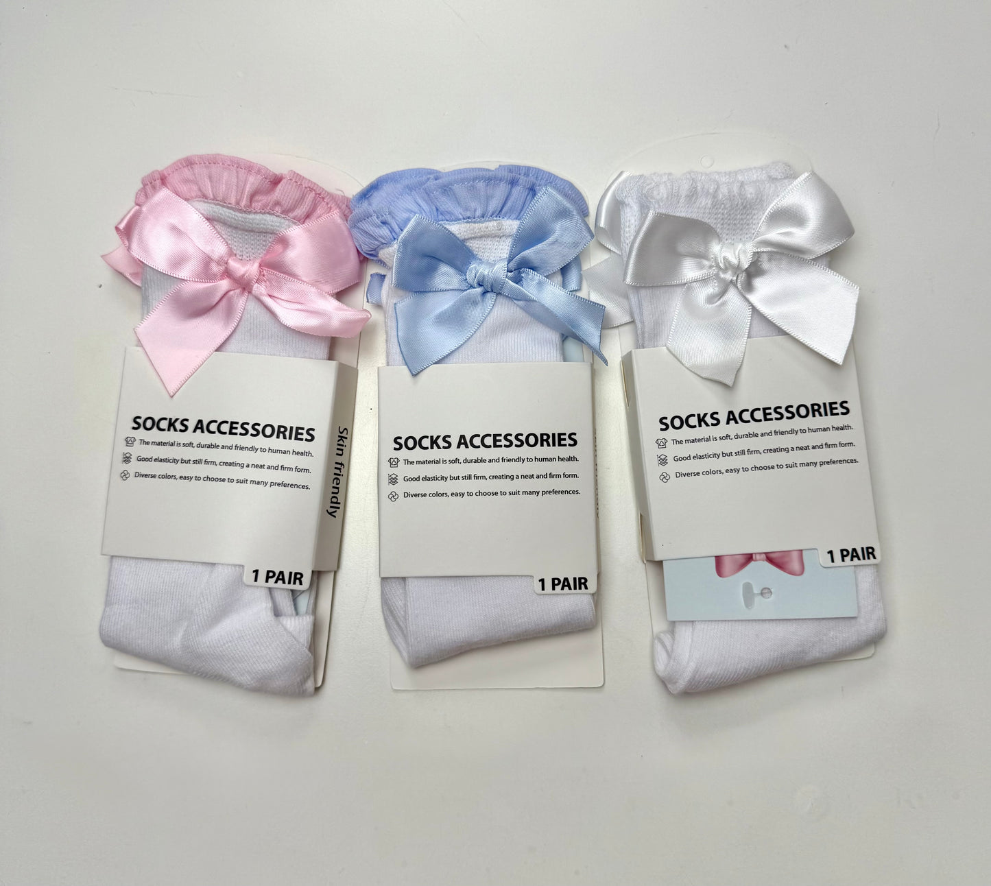 Satin Bow Socks
