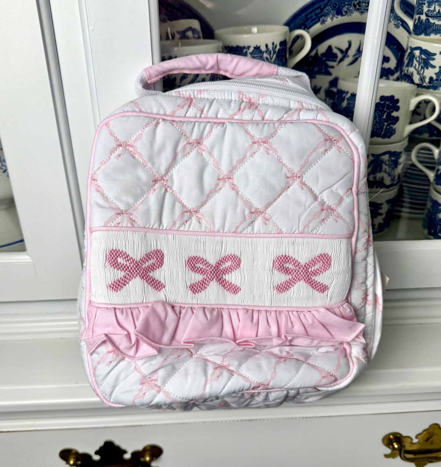 Pink Bow Trellis Lunch Box w/ bows