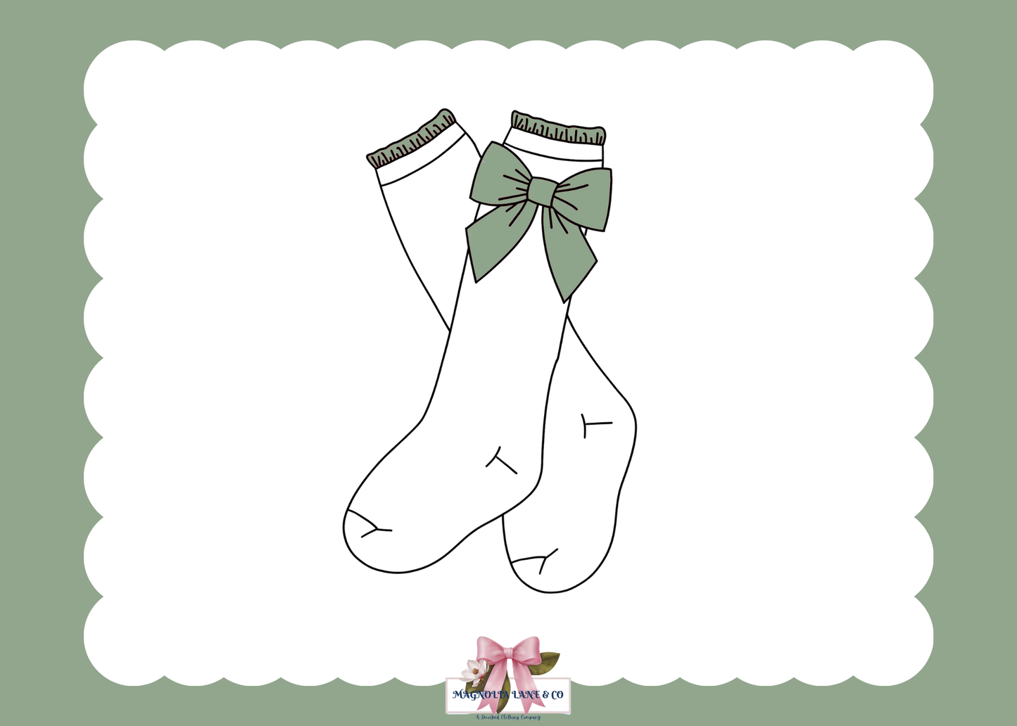 PO25: Girl’s Fall Heirloom Bow Socks