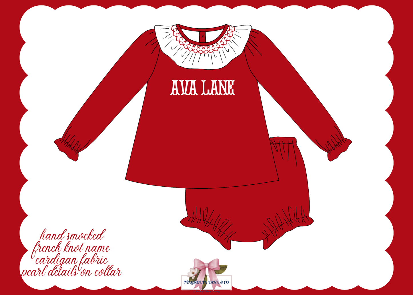 PO27: Girl's Christmas Cardigans Bloomer Set/Dress (ETA: November)