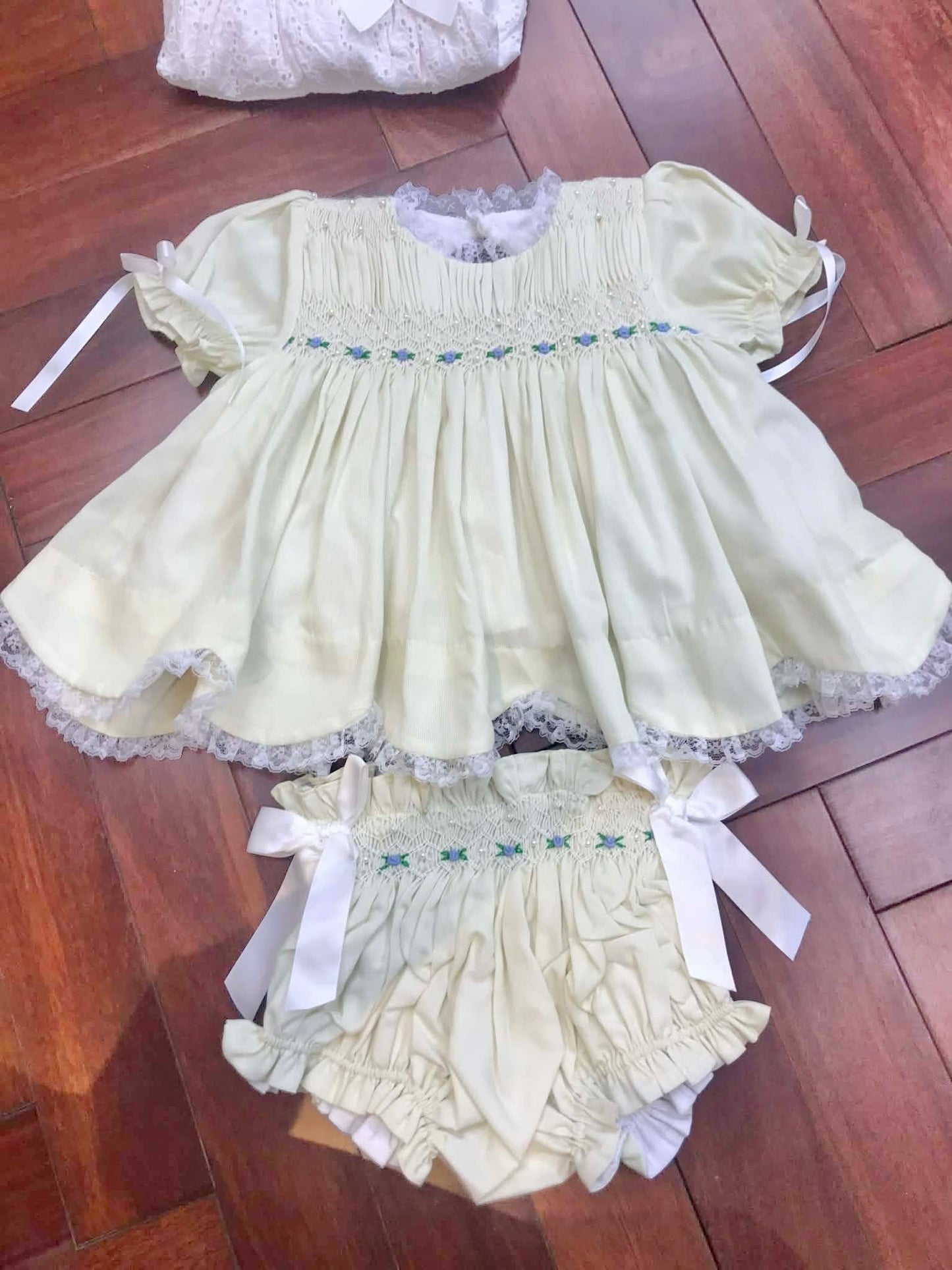 Girl's Yellow Heirloom Bloomer Set