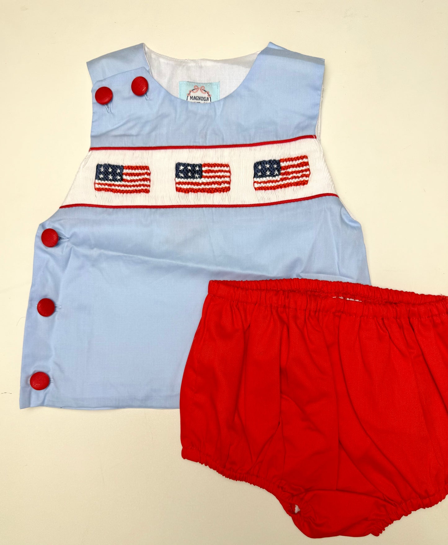 RWB American Flags Boy's Diaper Set