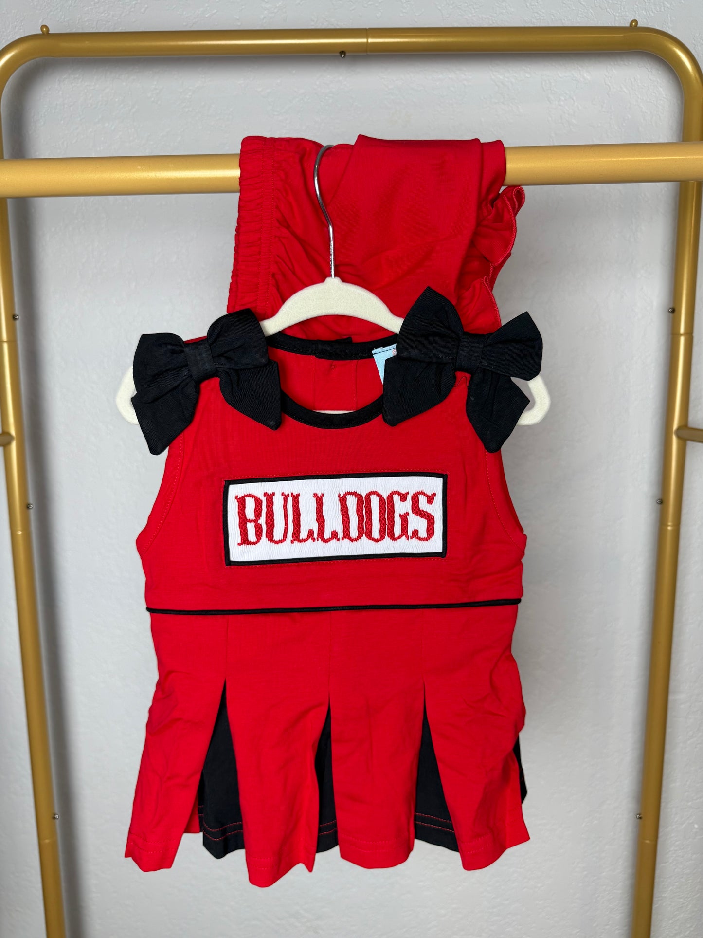 Red & Black Cheer Uniform - "BULLDOGS"