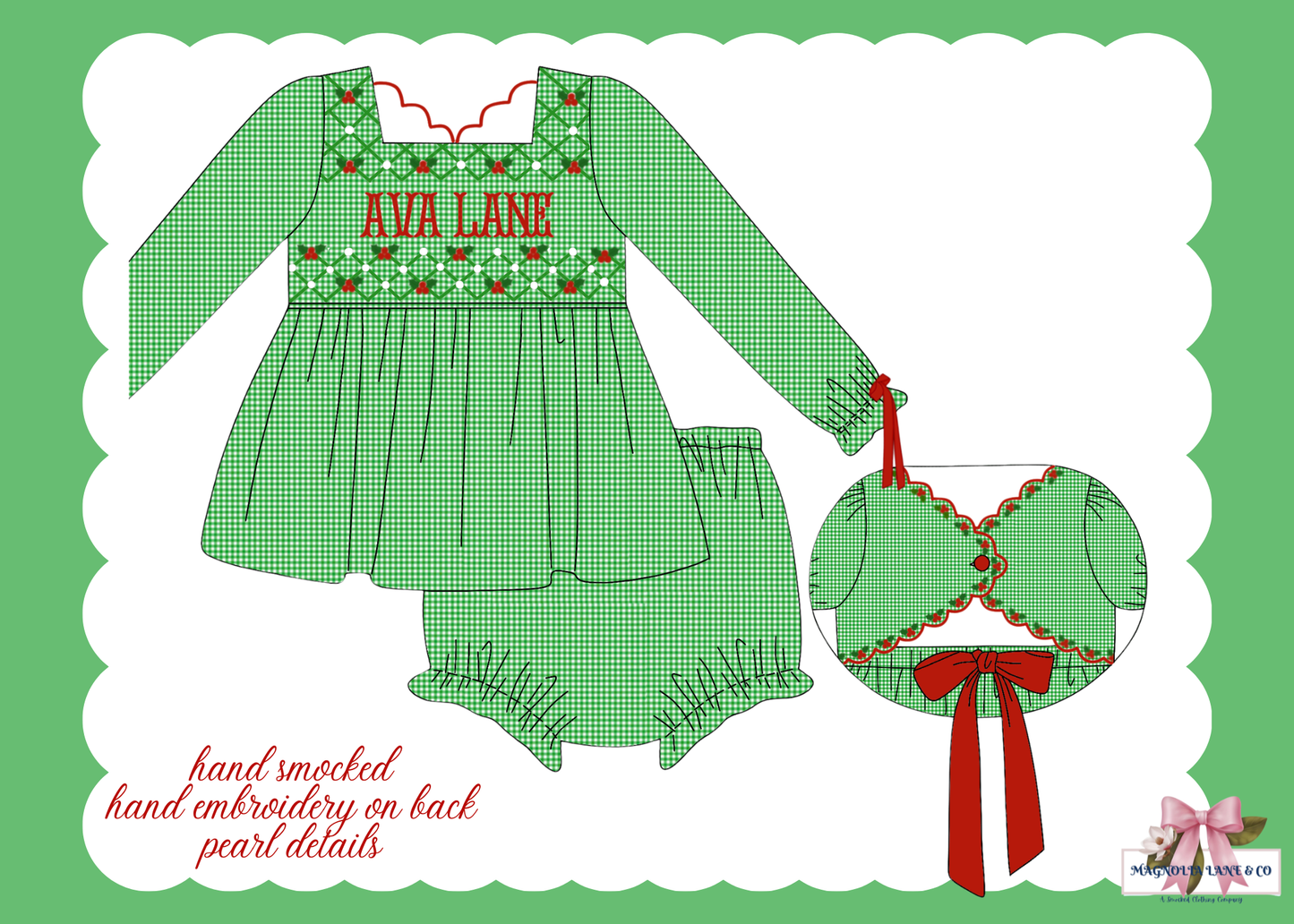 PO27: Girl's Holly Jolly Bloomer Set/Dress (ETA: November)