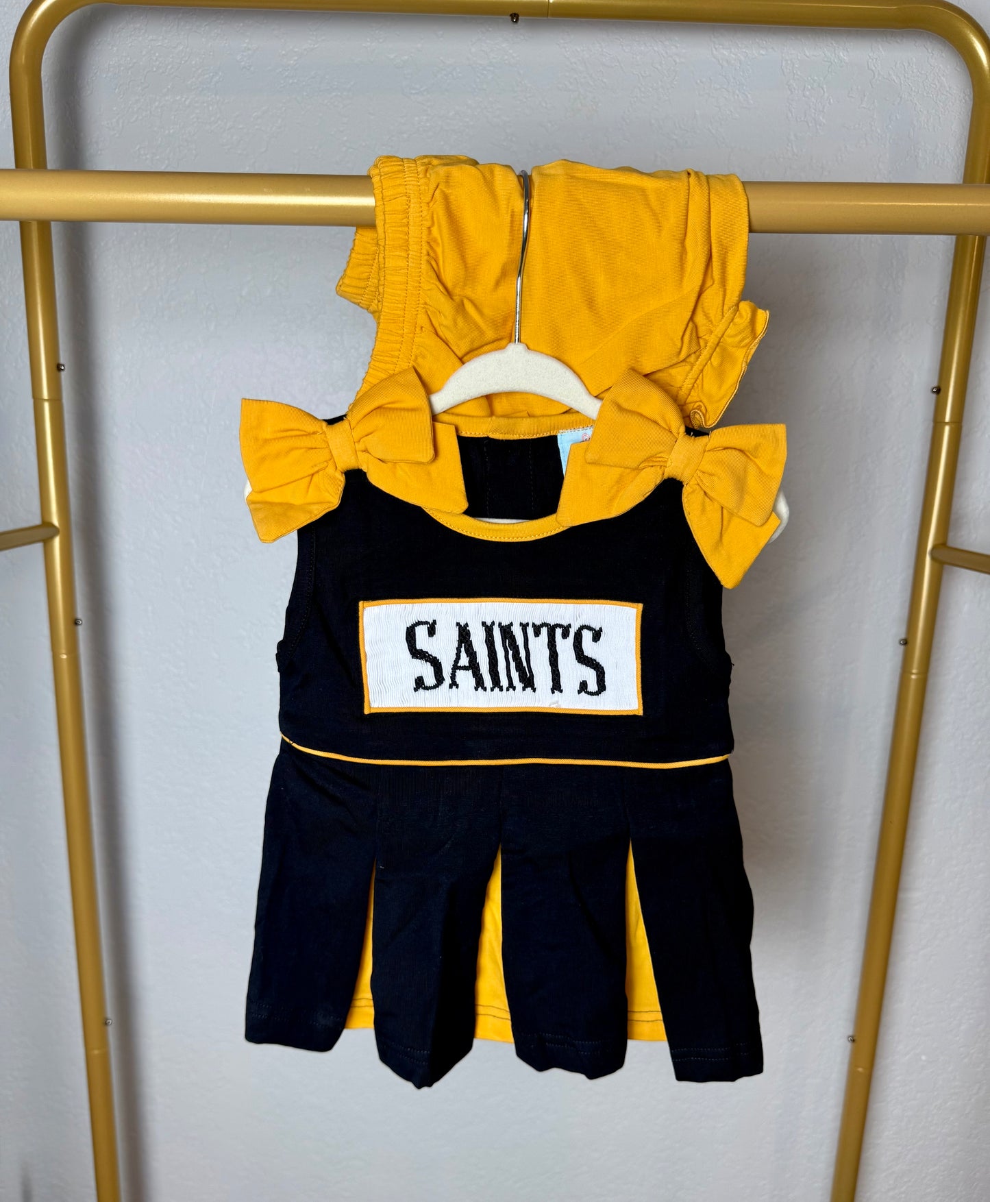 Black & Gold Cheer Uniform - "SAINTS"