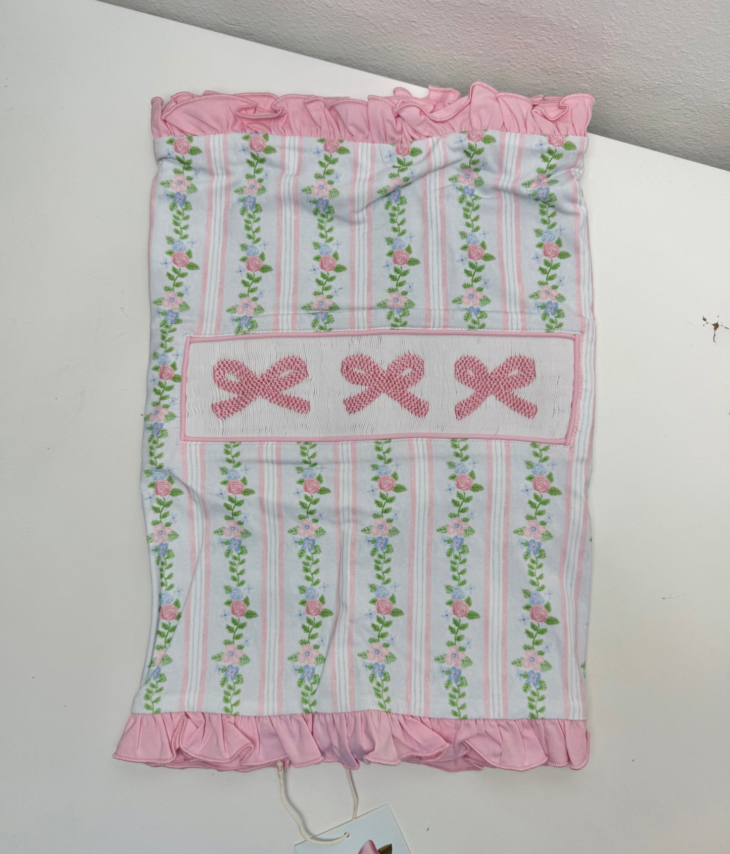 PO21: Ava Lane's Floral Large Lumbar Pillow w/ Bows