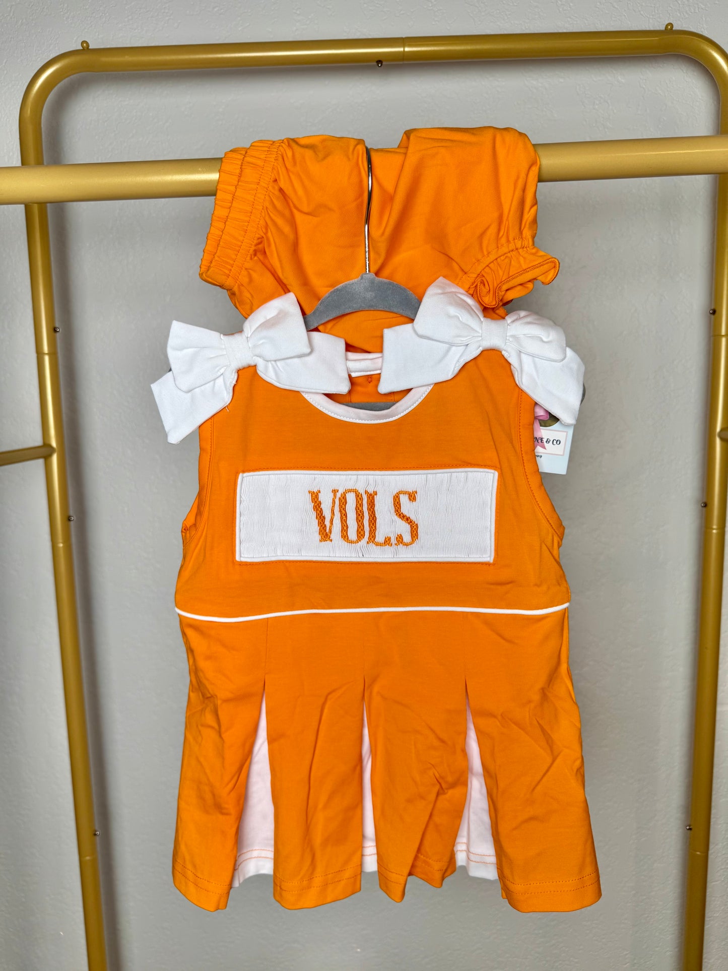Orange & White Cheer Uniform - "VOLS"
