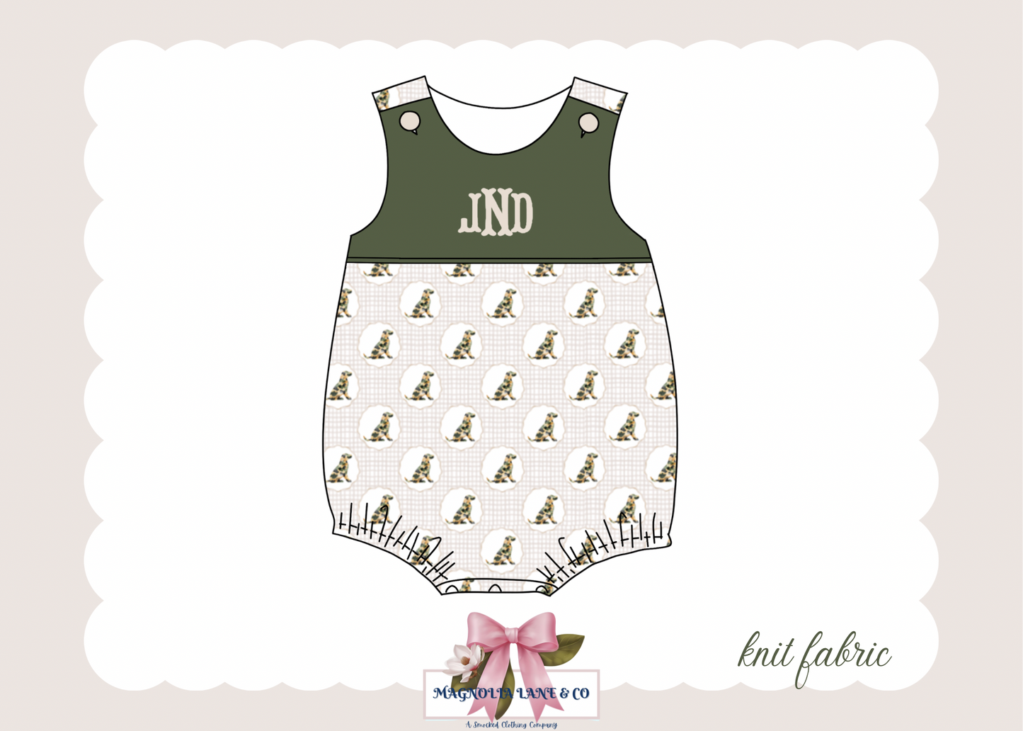 PO22: Boy’s Preppy Camo Dogs Bubble