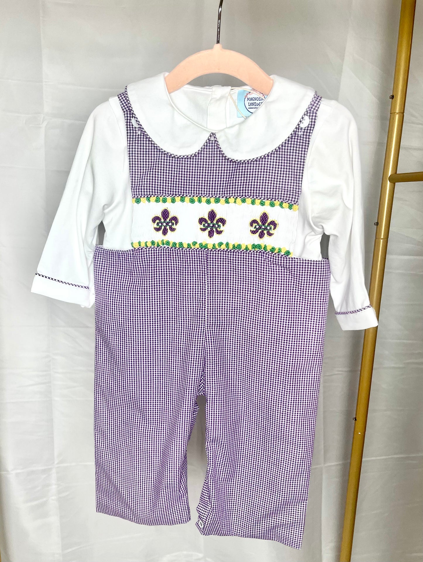 Hand Smocked Fleur De Lis Collection - Boy's Longall