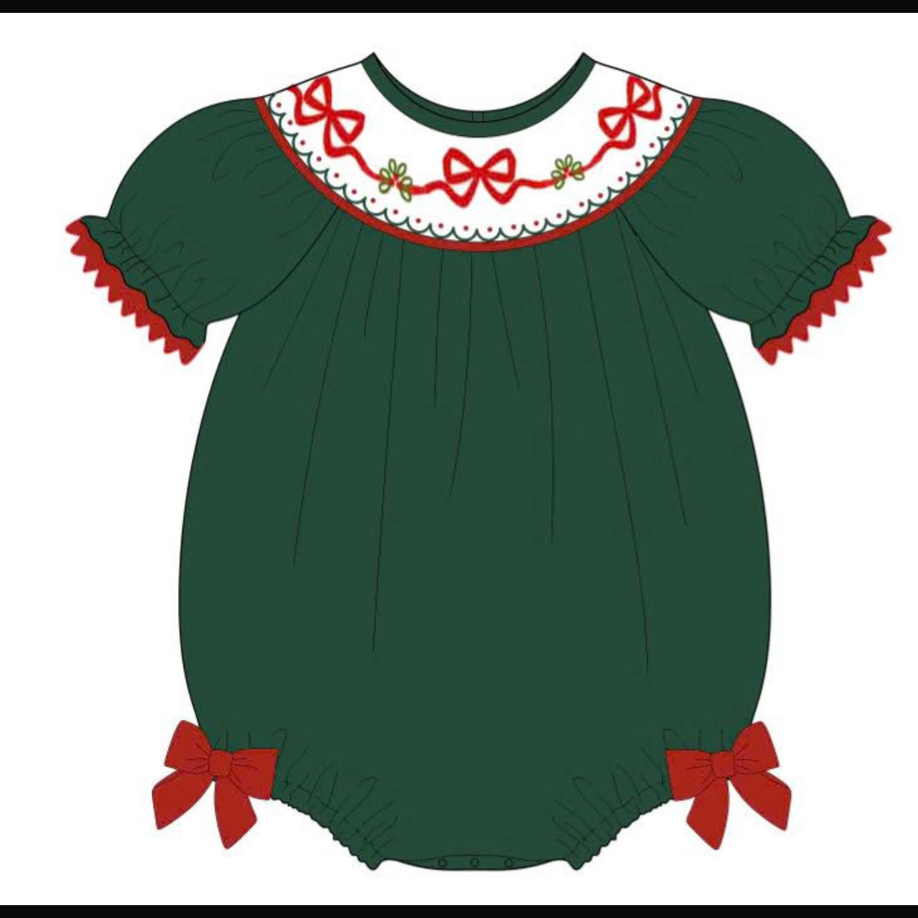 Holly Jolly Christmas - Girl's Bubble