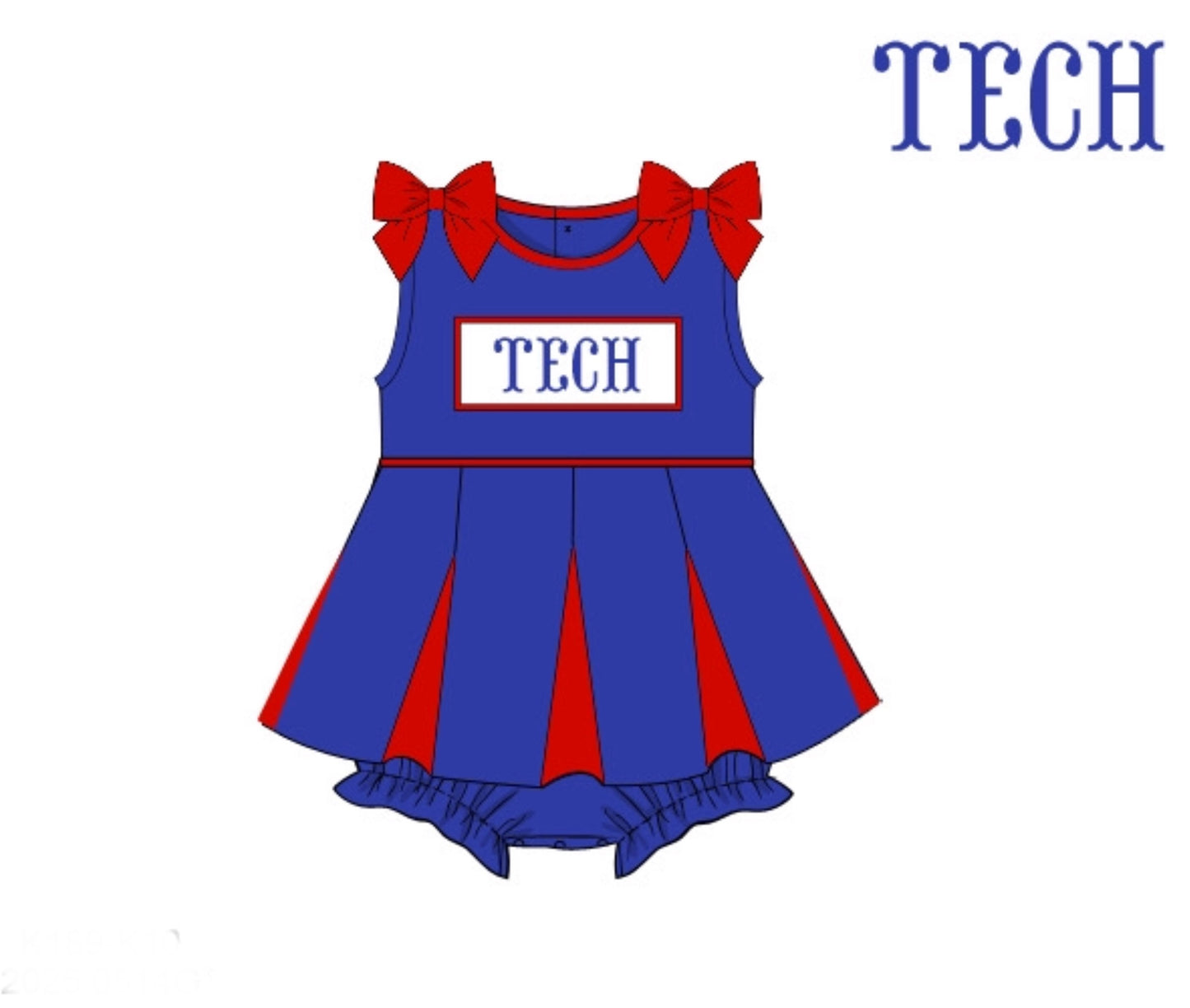 PO23: Royal Blue & Red Cheer Uniform