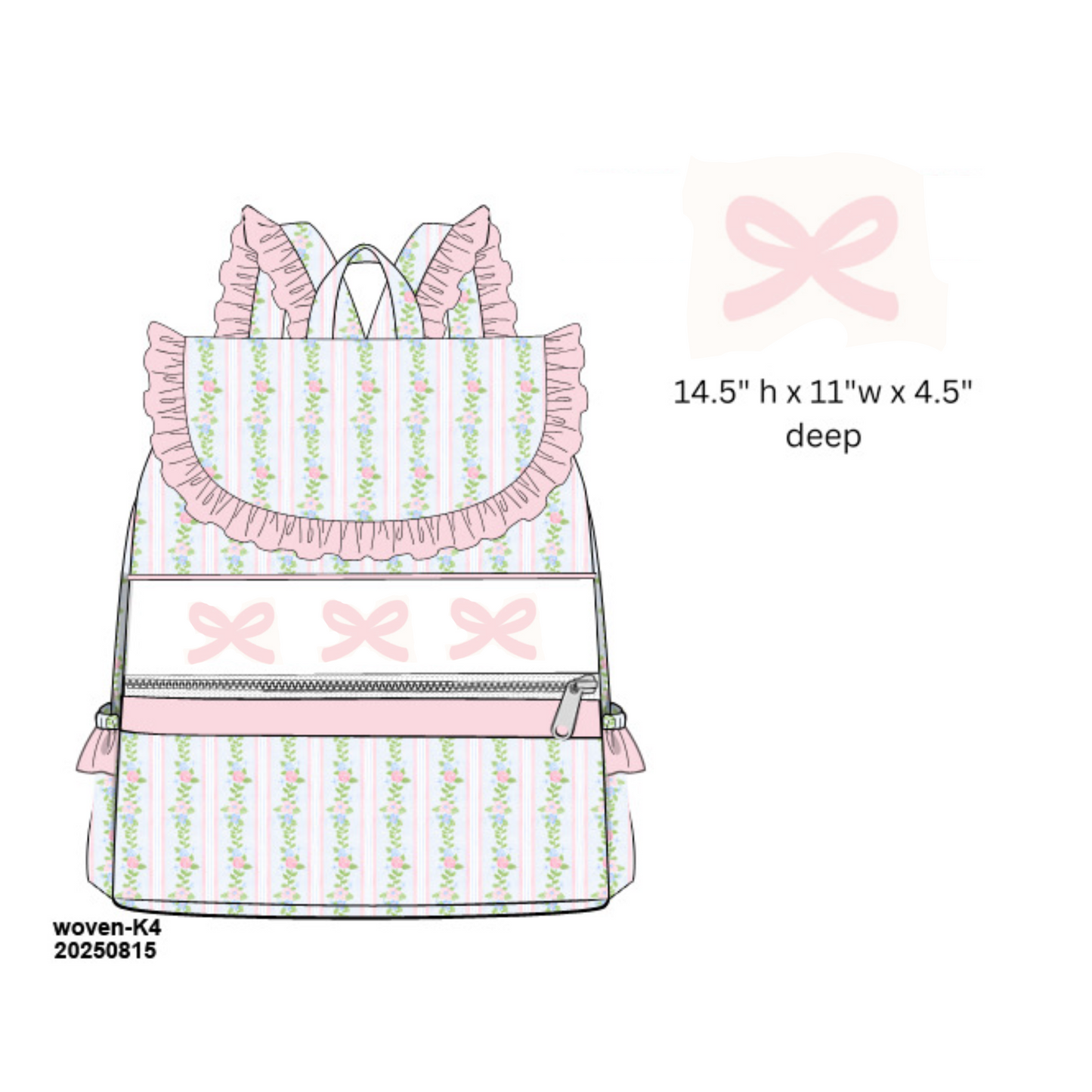 PO18: Ava Lane's Floral Backpack