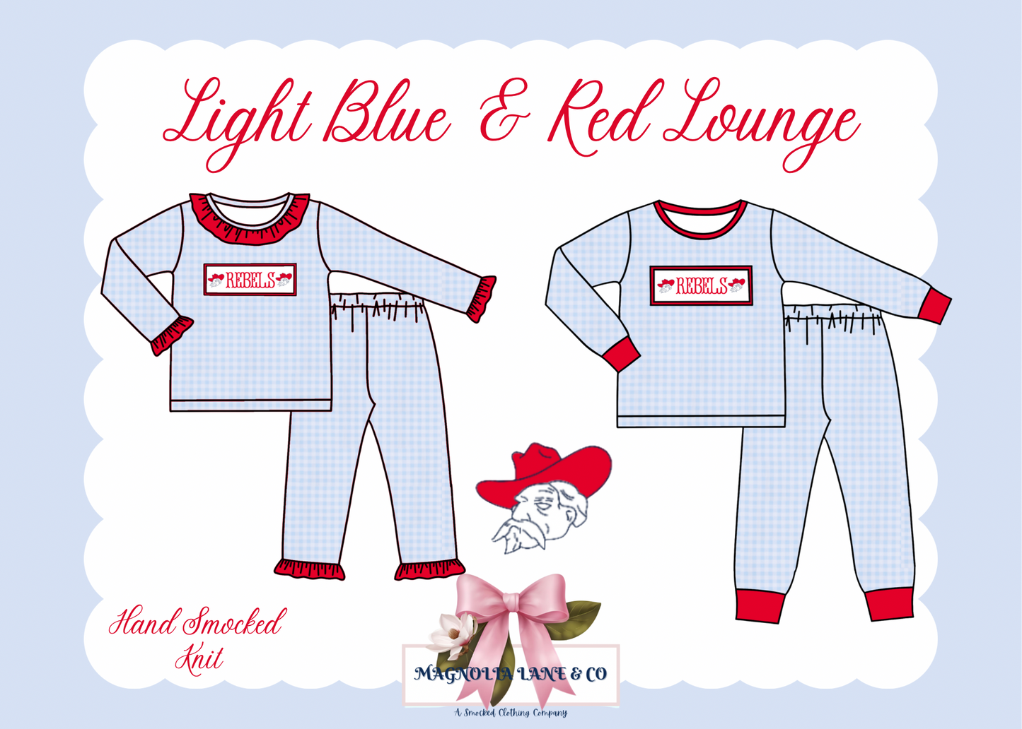 Girl's Blue & Red Lounge Set