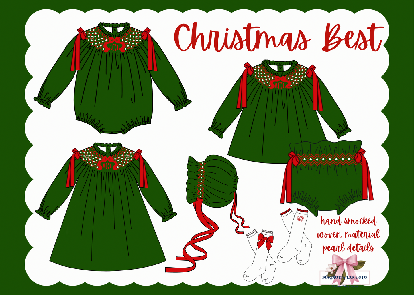 Christmas Best: Smocked Bonnet