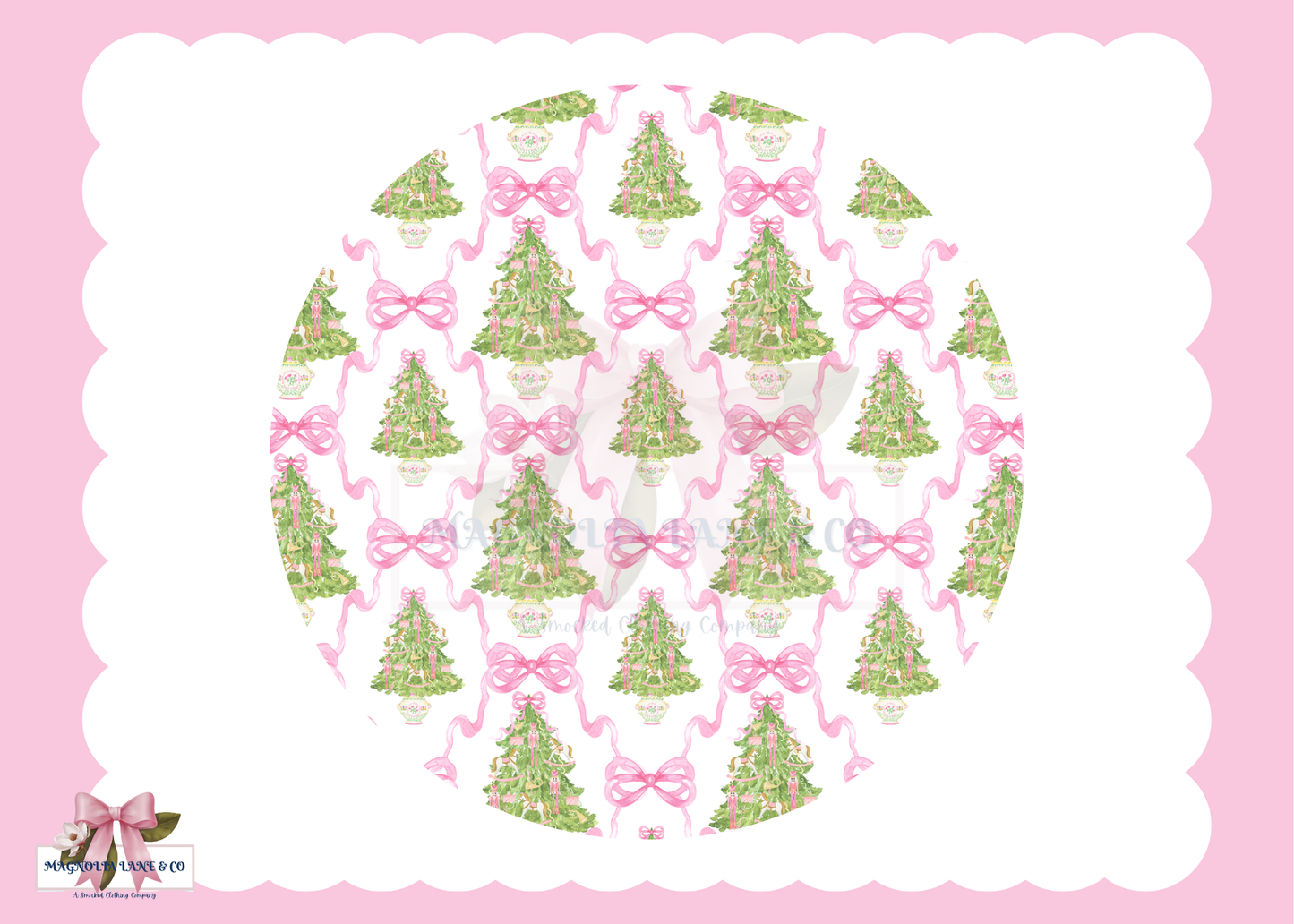 PO27: Girl's Pink Trees & Nutcrackers Bubble (ETA: November)