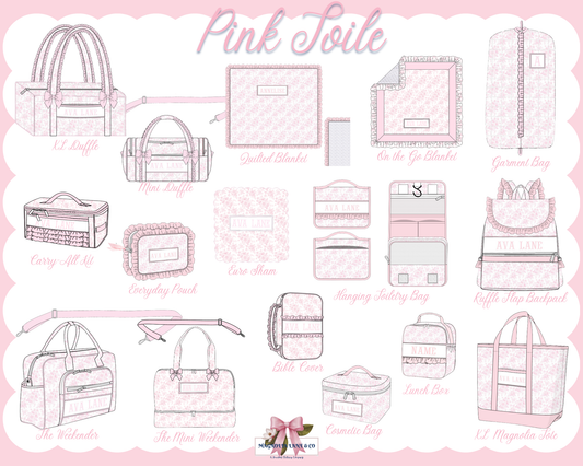 PO28: Pink Toile Luggage (ETA: DECEMBER)