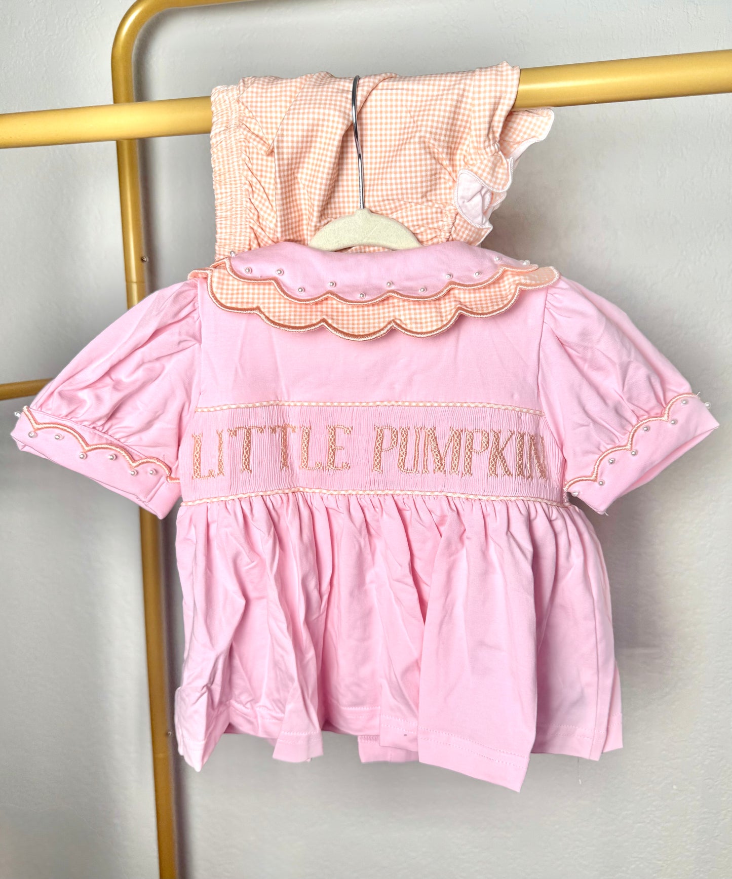 Girl's Pearly Pumpkins Bloomer Set - "LITTLE PUMPKIN"