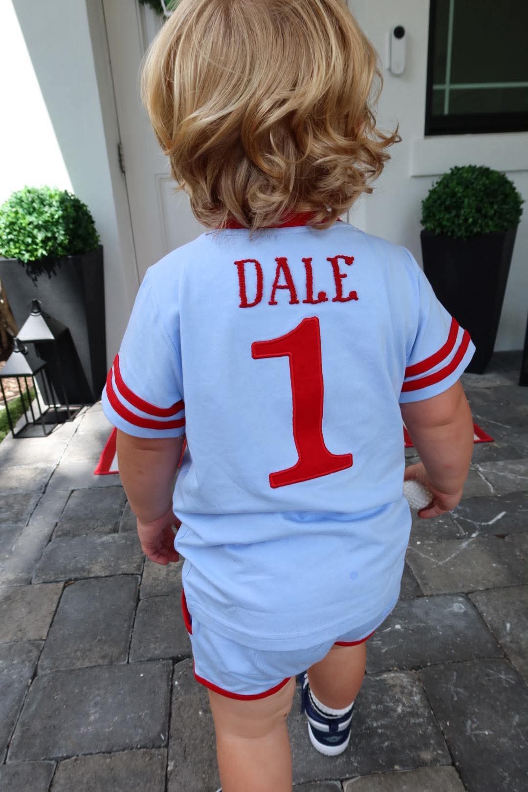 Powder Blue & Red Jerseys: Shorts Set  - "OLE MISS"