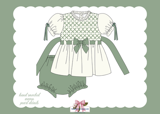 PO25: Girl’s Fall Heirloom Bloomer Set/Dress