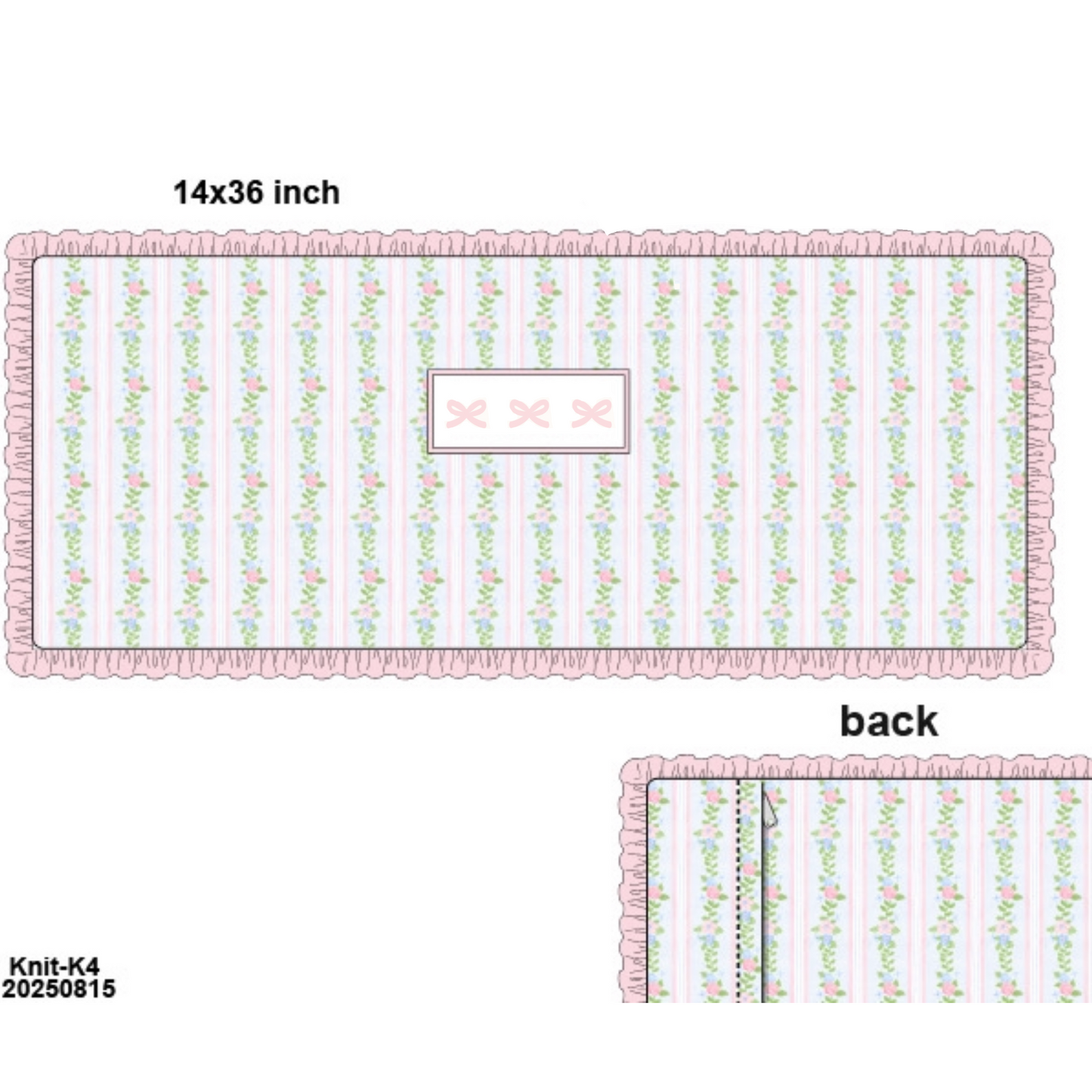 PO21: Ava Lane's Floral Large Lumbar Pillow w/ Bows