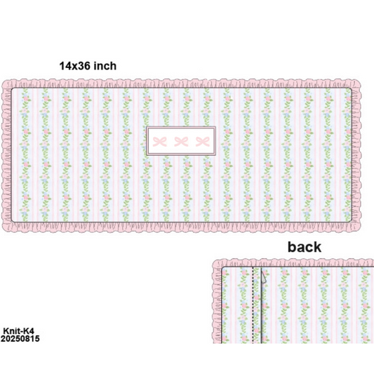 PO21: Ava Lane's Floral Large Lumbar Pillow w/ Bows