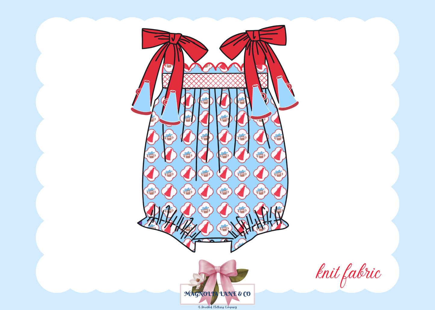 PO23: Blue & Red Go, Fight, Win Bubble