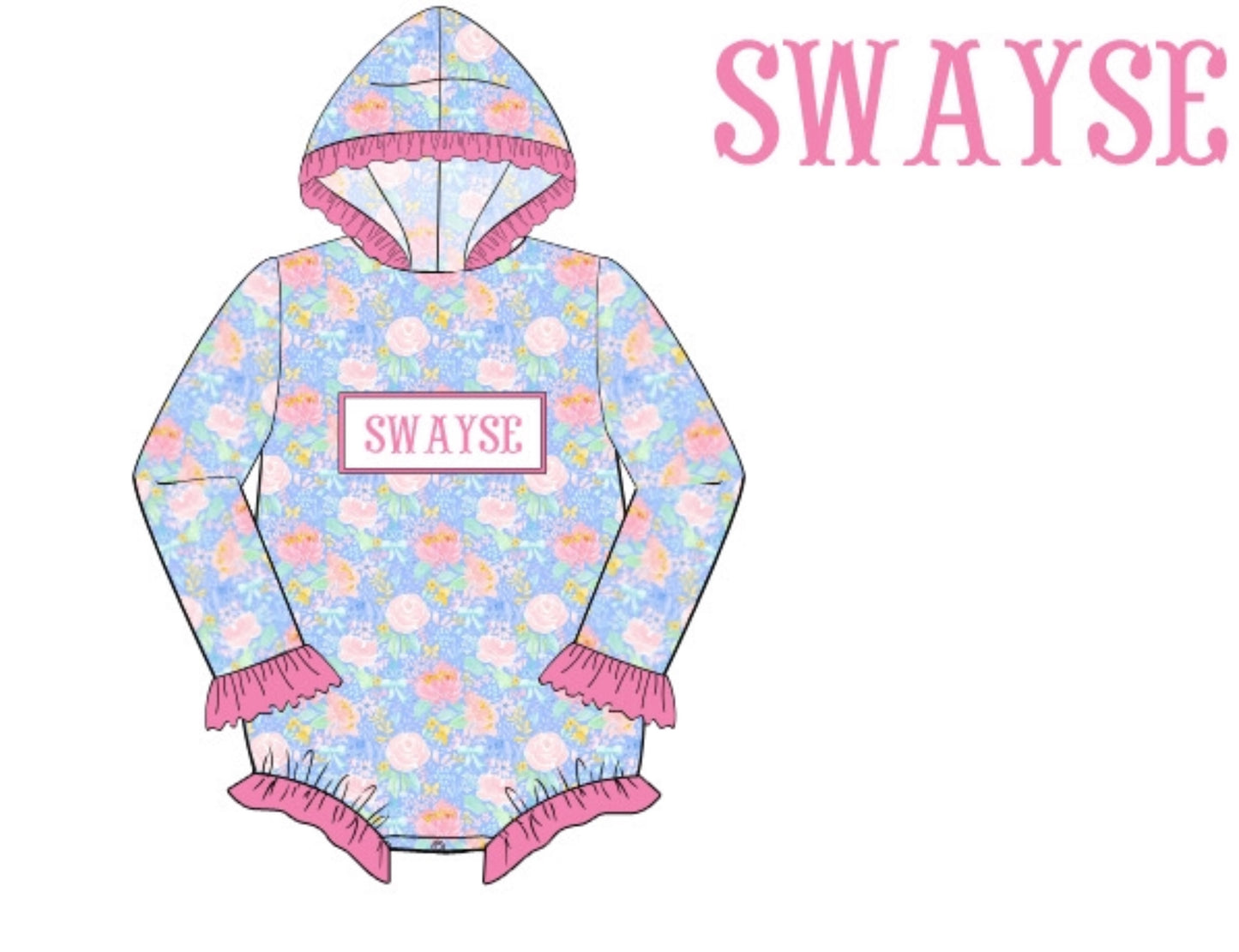 Watercolor Floral Sweatshirt Bubble - "MAMA'S GIRL"