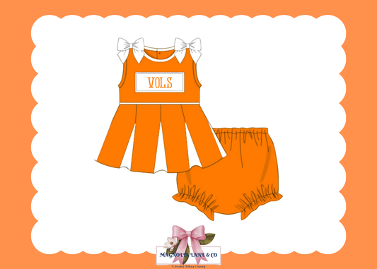 PO23: Orange & White Cheer Uniform