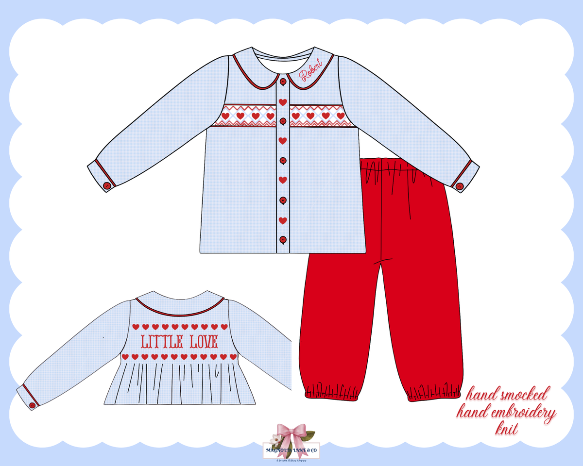 PO30: Boy’s Little Love Pants Set (ETA: January)