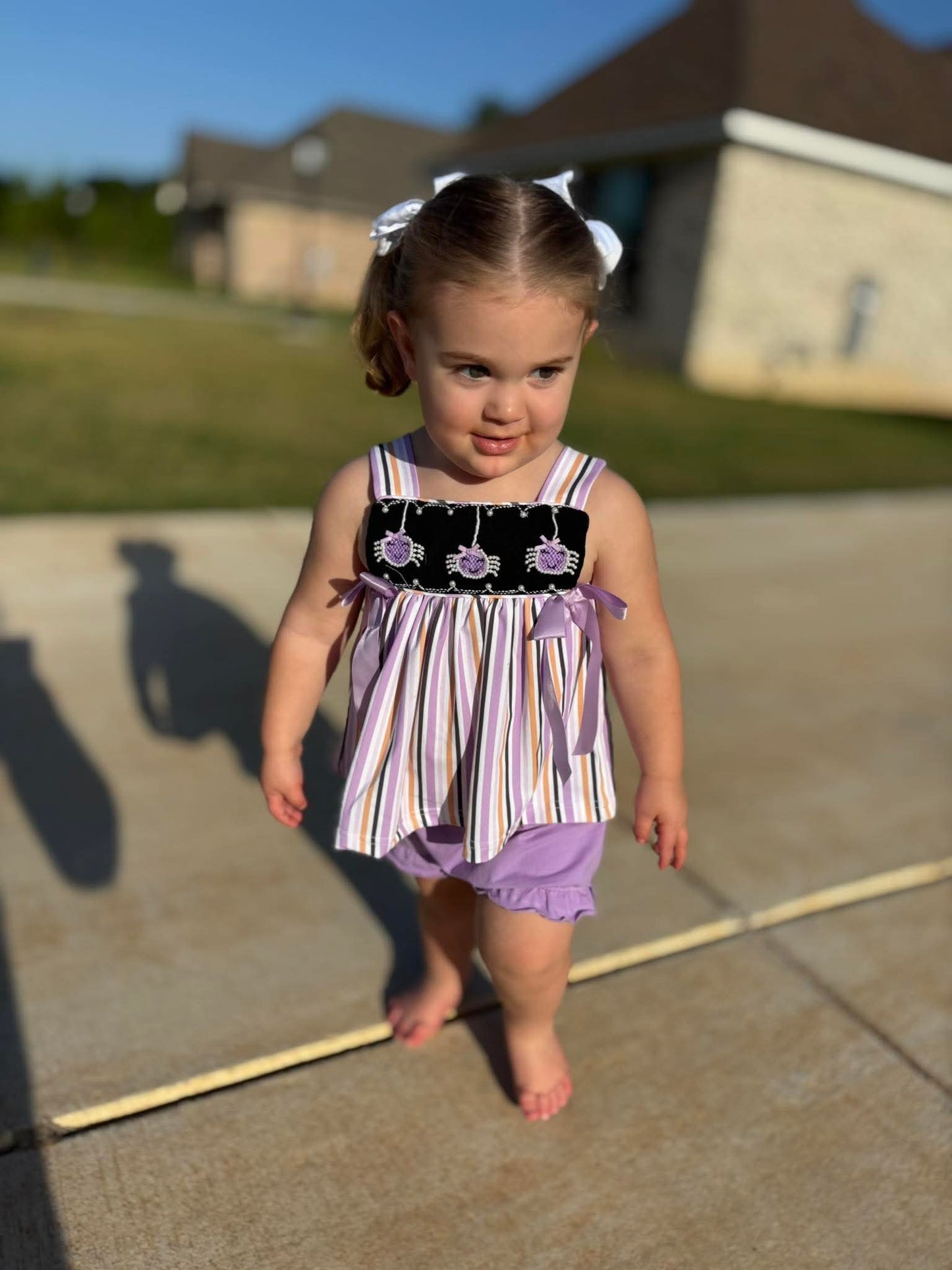 Girl's Itsy Bitsy Spiders Bloomer Set