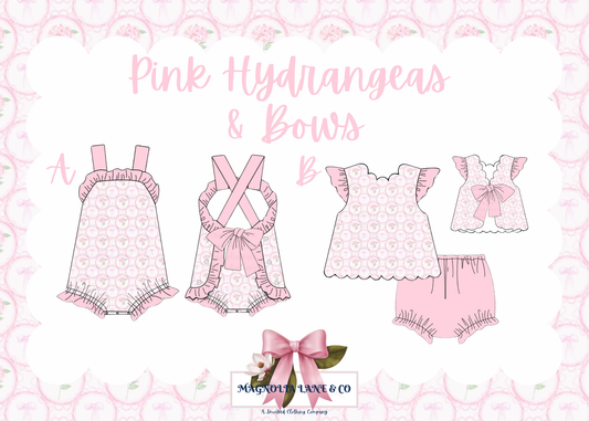 PO6: Pink Hydrangeas & Bows: Outfits