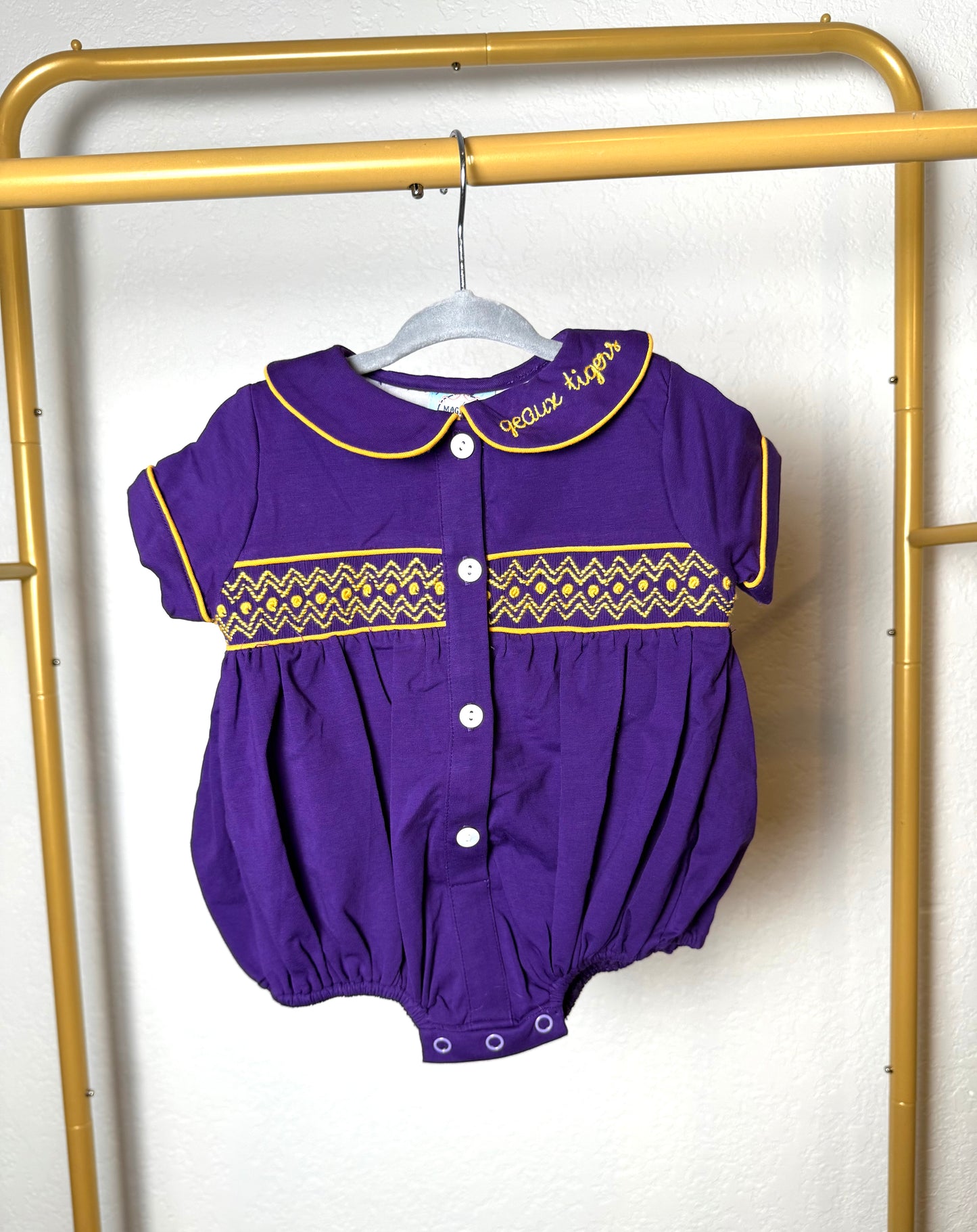 Boy's Purple & Gold Tiny Tailgater Bubble - "CALLIN' BATON ROUGE"