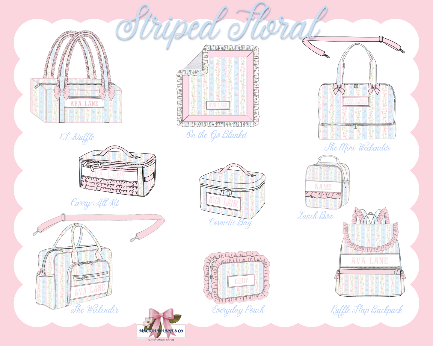PO28: Striped Floral Luggage (ETA: DECEMBER)