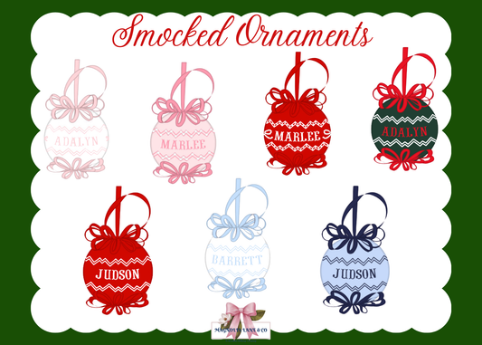 PO27: Smocked Christmas Ornaments - Large Size (ETA: November)