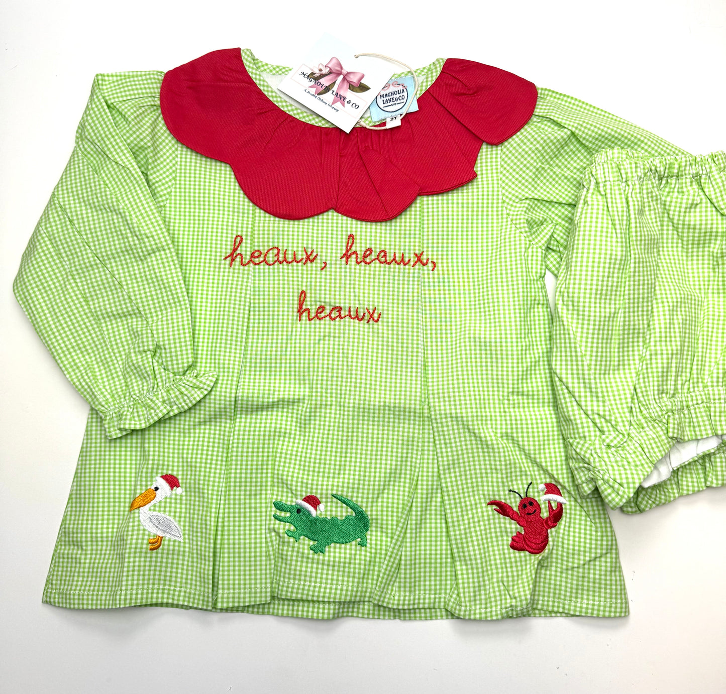 Cajun Christmas: GIRL'S BLOOMER SET