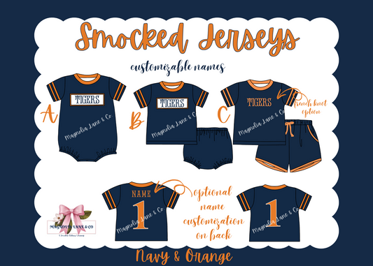 PO8: Navy/Orange Jerseys