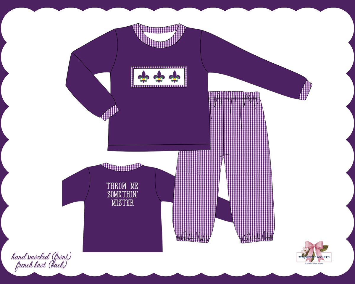 PO30: Boy’s Throw Me Somethin’ Pants Set (ETA: January)