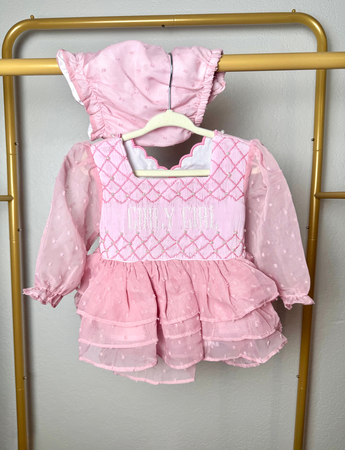 Girl’s Pink Chiffon Bloomer Set - "GIRLY GIRL"