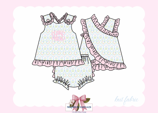 PO22: Girl's Grandmillennial Bloomer Set